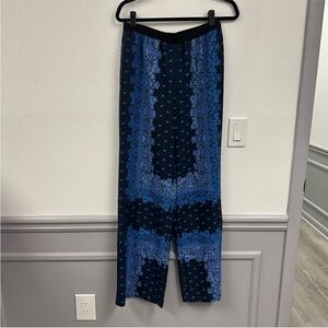 BCBG Wide Leg Linen Cotton Blend Palazzo Pants in Natural Size M NWT